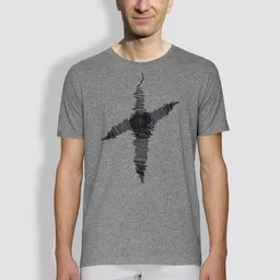 little kiwi little kiwi Herren T-Shirt, "Linienkreuz" – Produktbild 1 von 1