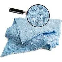 Sonnenstrick Sonnenstrick Erstlingsstrickdecke, Hellblau, – Produktbild 1 von 2