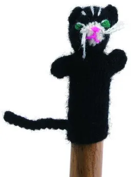 El Puente El Puente Gestrickte Fingerpuppe "Katze" | Fair Trade & Handmade aus Peru – Produktbild 1 von 1