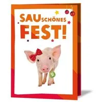 OxfamUnverpackt OxfamUnverpackt Spenden-Geschenk "Ferkel" (Weihnachtskarte mit Magnet) – Produktbild 1 von 1