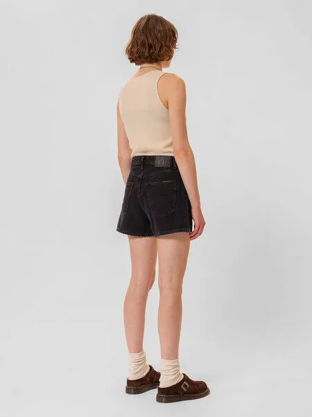 Nudie Jeans Nudie Jeans Jeansshorts - Maeve - aus Bio-Baumwolle und recycelter Baumwolle, Black (schwarz), – Produktbild 2 von 3