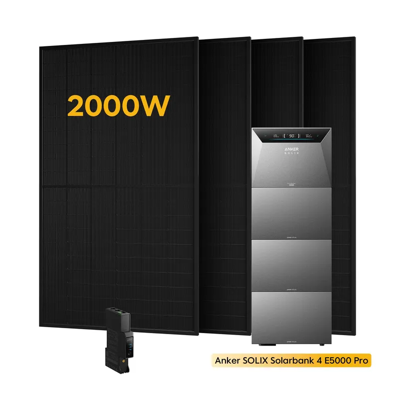 Anker Anker SOLIX Solarbank 4 E5000 Pro, mit 4 x 500 Bifaziale Solarmodule, by Powerness - 20kWh / Pre-Sale Special: Gratis Smart Meter Gen 2 / Standardversand – Produktbild 2 von 2