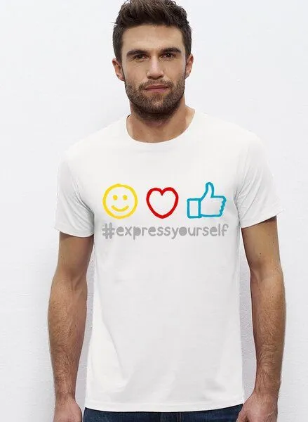 Picopoc Picopoc emoji T-Shirt Unisex, Weiss, – Produktbild 1 von 2