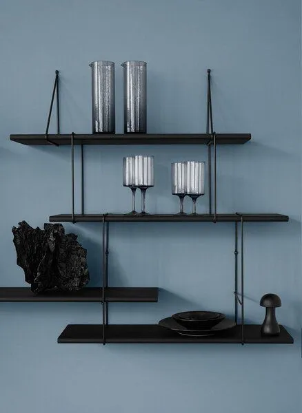Hausen Hausen Wandregal LINK shelf set 2 black / black, Black, – Produktbild 2 von 3