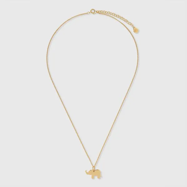 fejn jewelry fejn jewelry Kette 'elephant' mit Elefant Anhänger, Gold, – Produktbild 3 von 4