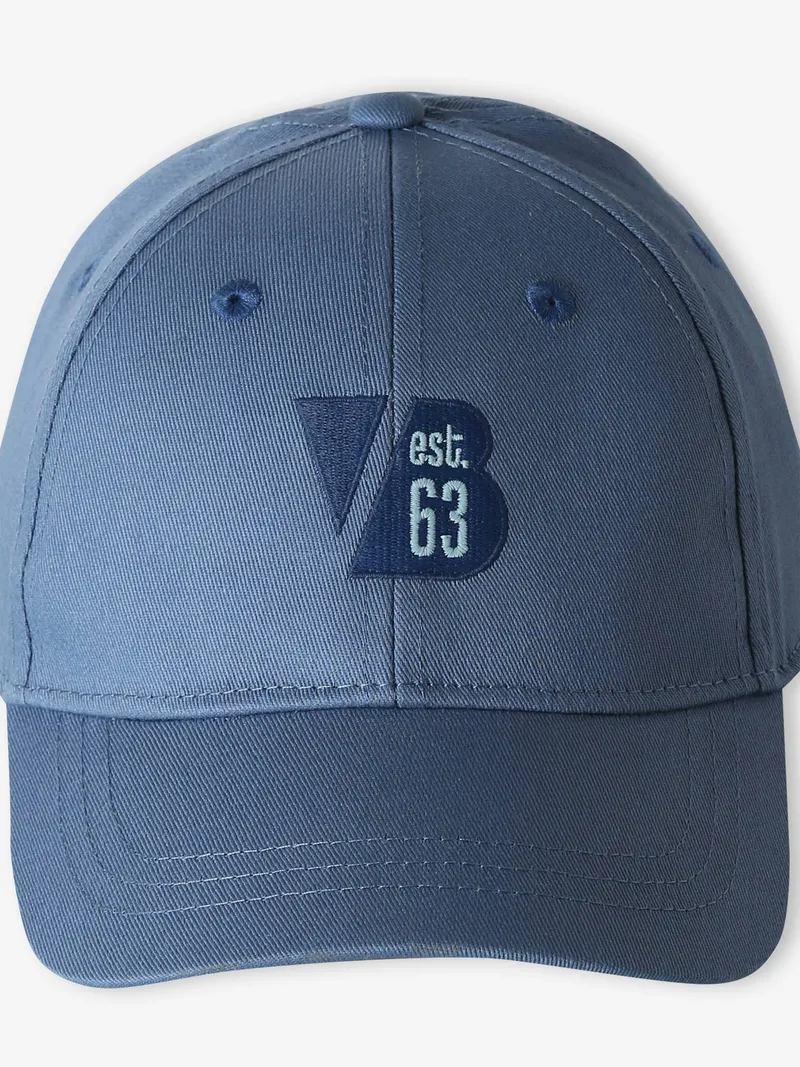 Vertbaudet Baumwollcap mit Schrift COOL KIDS Kinder mittel, Mittelblau, – Produktbild 3 von 3