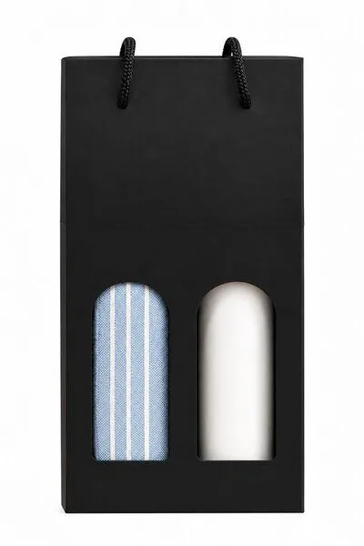 Sandiik Sandiik Allrounder Tuch Geschenke Set mit Thermoflasche, Hellblau, – Produktbild 2 von 4