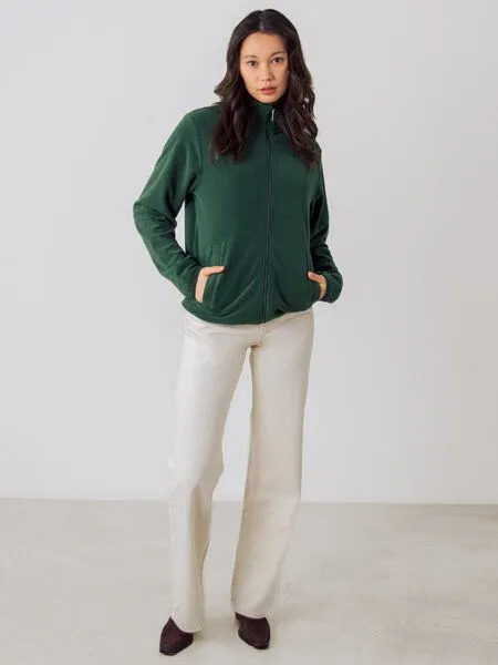 Honest Basics Honest Basics Kuschelige Fleecejacke aus recyceltem Polyester, Fern, – Produktbild 4 von 4