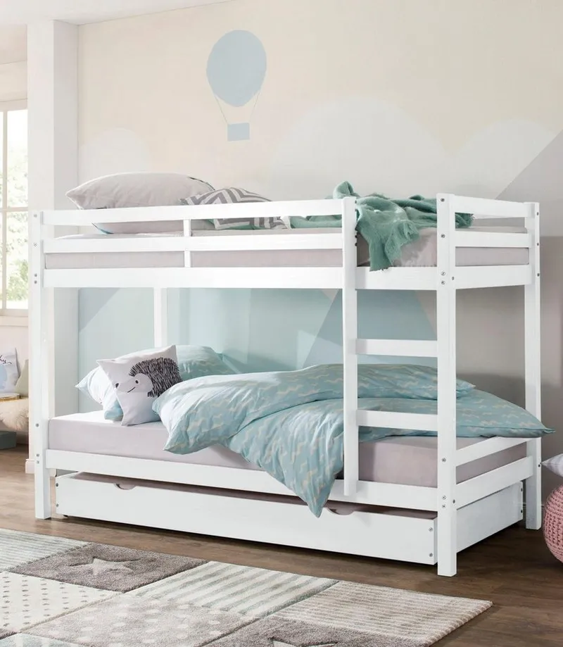OTTO home Schubkasten Alpi, passend für das Etagenbett der Serie Alpi, aus massivem Kiefernholz, Weiß, – Produktbild 4 von 5