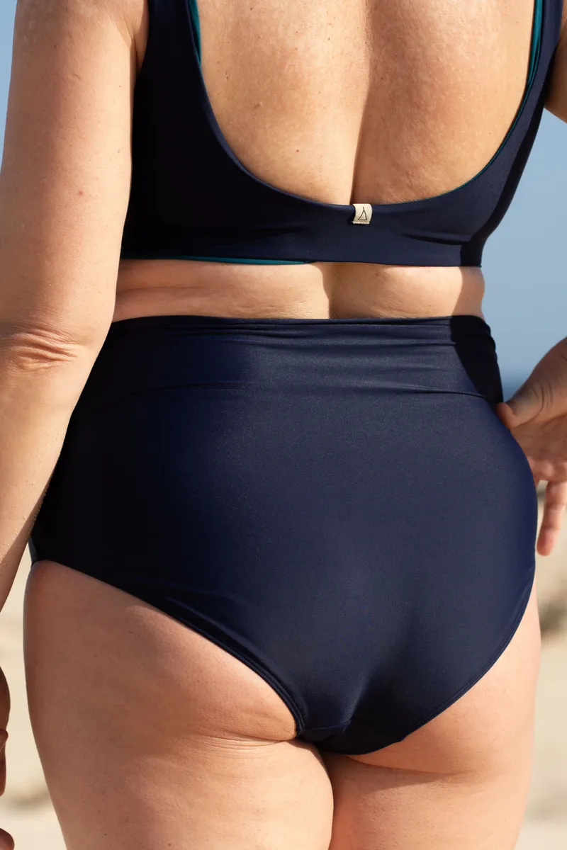 Inaska Inaska Damen vegan Bikinihose Soft High Waist Feel Dunkelblau, Dunkelblau, – Produktbild 2 von 2