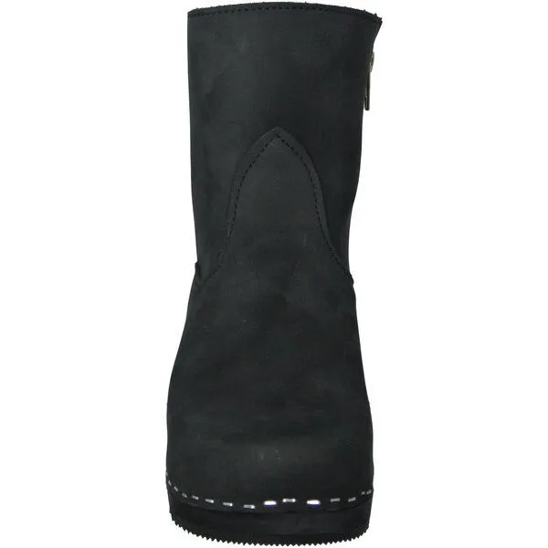 Klox Klox Stiefelette Stockholm - Medium Heel Clog Boots, Schwarz, – Produktbild 3 von 4