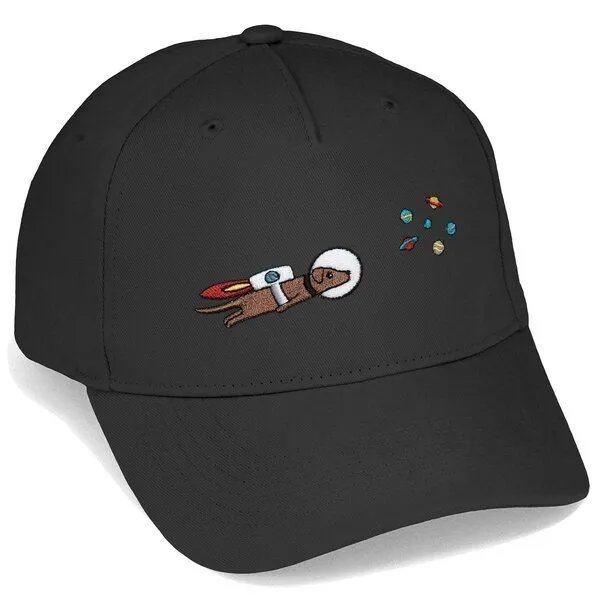 LIGARTI Bestickte Cap – Astrowau der Space–Hund – LIGARTI Tiermanufaktur, Schwarz, – Produktbild 1 von 4