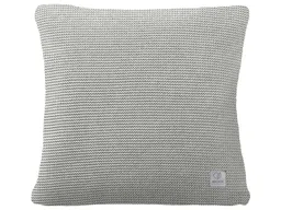 HANS NATUR Kissenbezug 40x40 cm Baumwolle vanilla-grey-melange Mit Reißverschluss – Produktbild 1 von 1