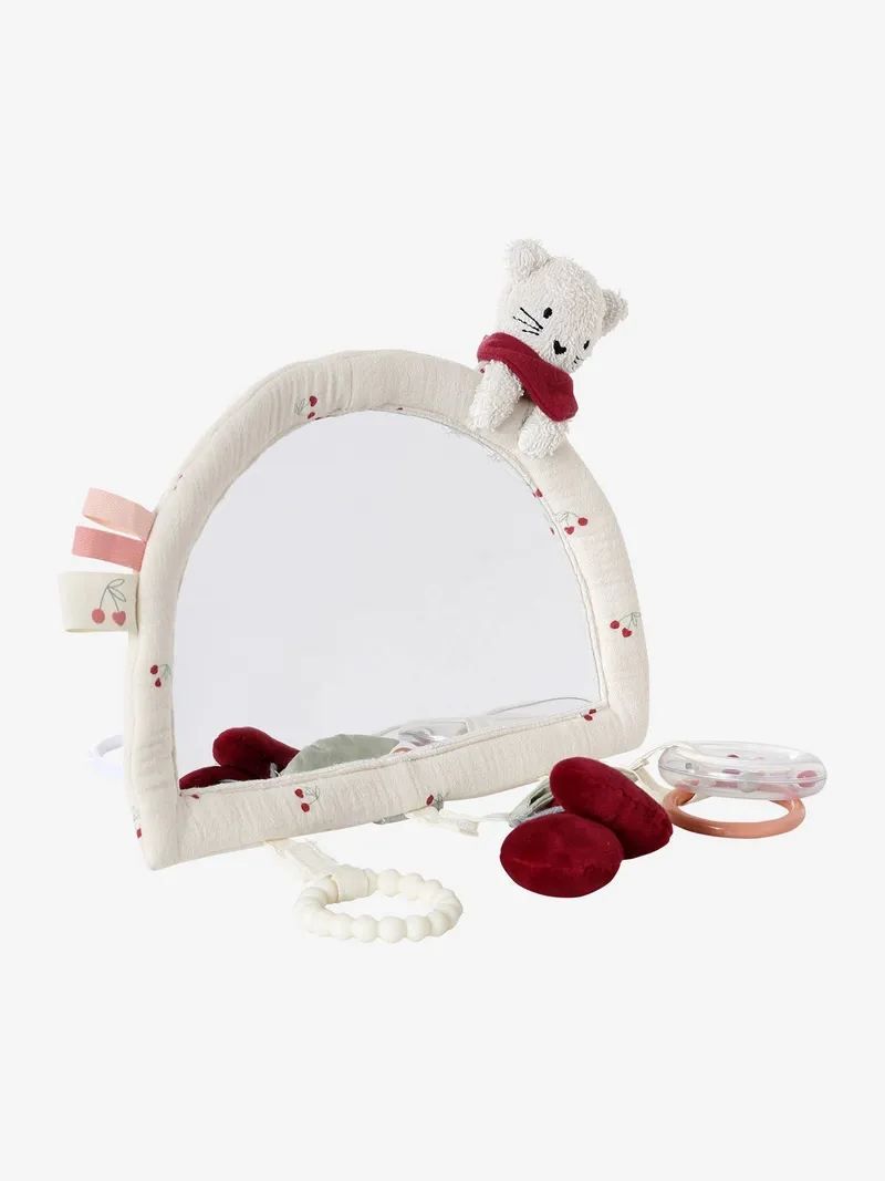 Vertbaudet Vertbaudet Baby Activity-Spielzeug mit Spiegel zum Aufhängen oder Aufstellen CHERRY, Rot, – Produktbild 2 von 4