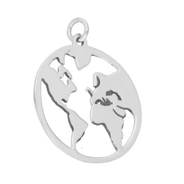 pakilia pakilia Silber Kette Weltkarte Fair-Trade und handmade – Produktbild 3 von 4