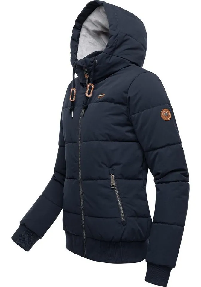 ragwear ragwear Steppjacke Nuggys Solid stylische und taillierte Winterjacke, Blau, – Produktbild 3 von 4