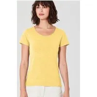 HempAge HempAge Damen T-Shirt mit Rollsaum Hanf/Bio-Baumwolle, Butter (gelb), – Produktbild 1 von 1