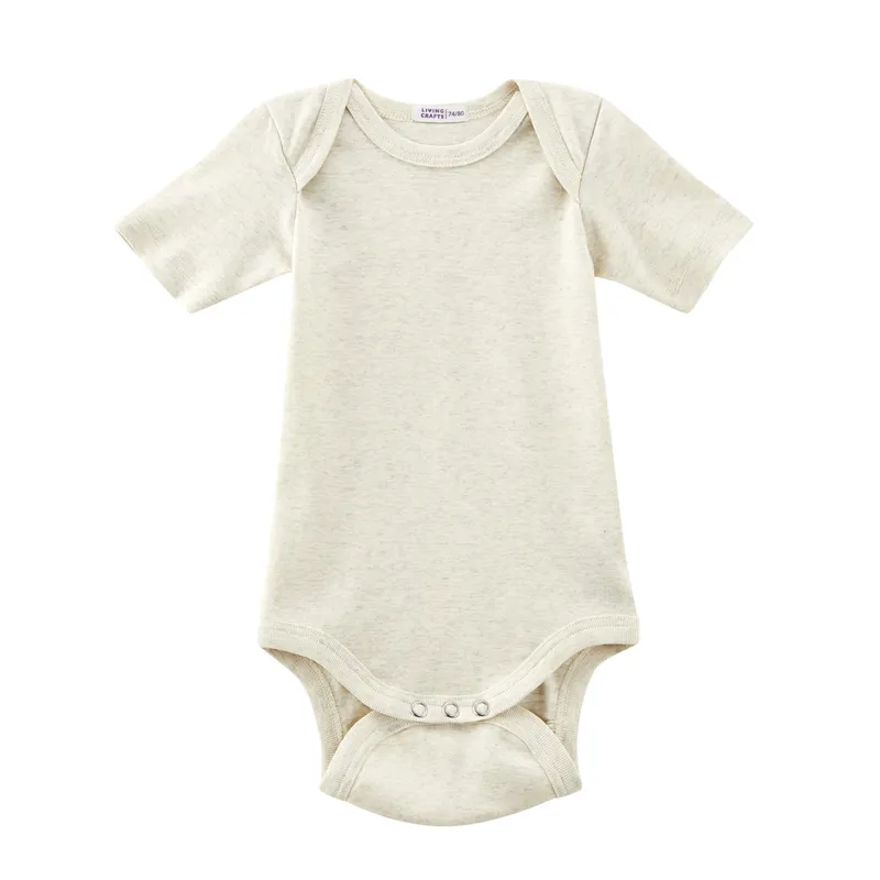 Living Crafts LIVING CRAFTS - Babys Kurzarm-Body - Beige (100% Bio-Baumwolle), Nachhaltige Mode, Bio Bekleidung, Beige, – Produktbild 1 von 2