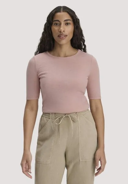 hessnatur hessnatur Softrib T-Shirt Fitted aus Bio-Baumwolle und TENCEL Modal, Rosé, – Produktbild 1 von 4