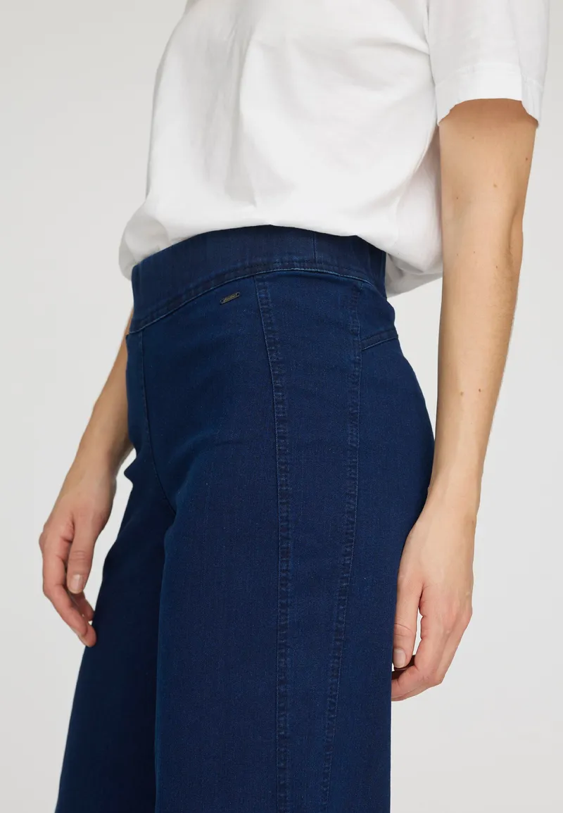 LAURIE LAURIE Damen vegan Hose Serene Loose Xsl Dark Blue Denim, Dunkelblau, – Produktbild 1 von 2