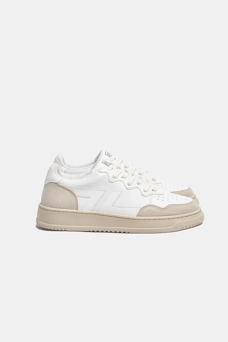 Zèta Zèta Herren vegan Sneaker Bêta B1 Weiß, Beige, – Produktbild 1 von 2
