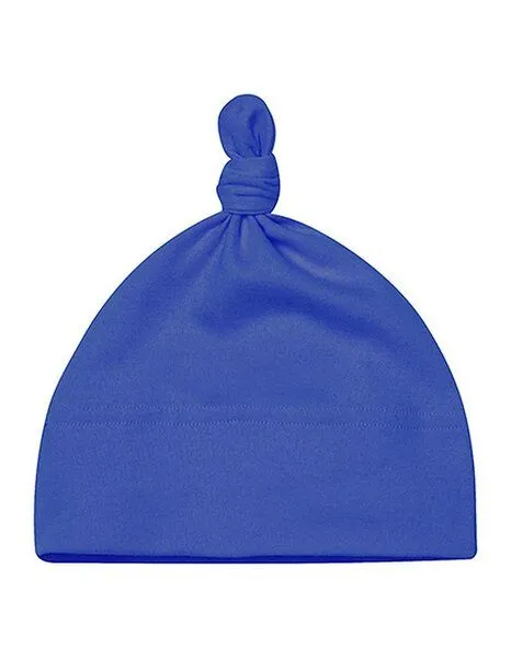 Babybugz Babybugz Baby Mütze mit einem Knoten Vegan Bio Baumwolle, Cobalt blue, – Produktbild 1 von 3