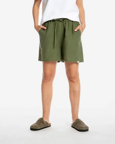 MATONA Matona Kurze Hose | Simple Shorts | aus Leinen, Olive, – Produktbild 1 von 4