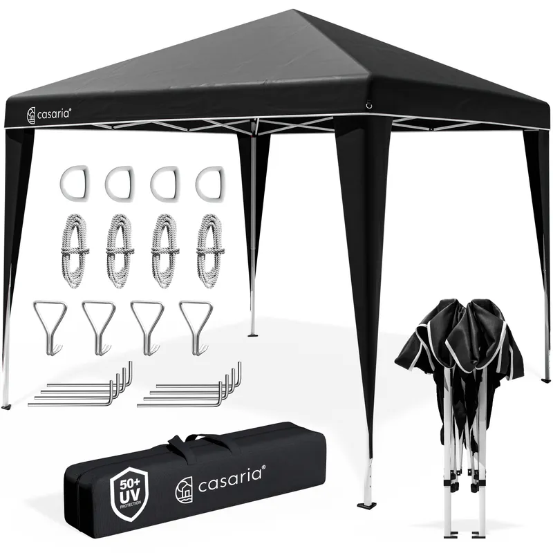 Casaria® Faltpavillon 3x3m Pop-Up Schwarz Schnellaufbau UV-Schutz 50+ wasserdicht stabil, Grün, – Produktbild 1 von 2