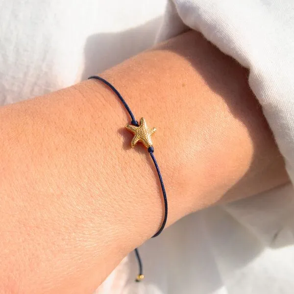Bow & Hummingbird Bow & Hummingbird Armband auf Karte - Seesternchen, Blau, – Produktbild 3 von 4