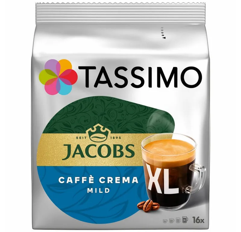 Tassimo Tassimo Kaffee Jacobs Caffè Crema Mild XL 16 T-Discs – Produktbild 1 von 5