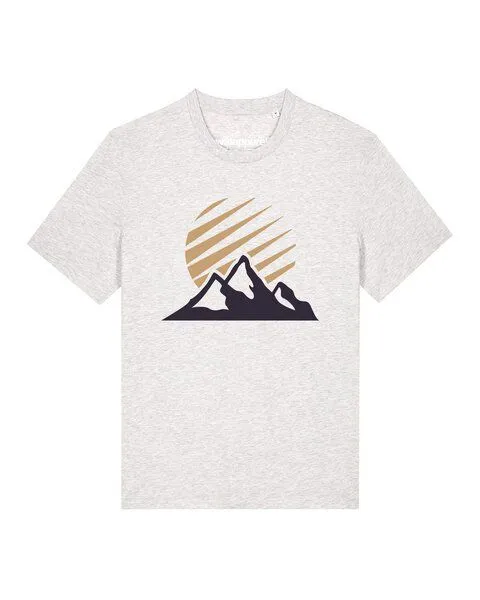 watapparel watapparel T-Shirt Unisex Mountain and Sun, Cool heather grey, – Produktbild 1 von 2