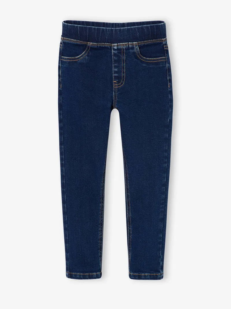 Vertbaudet Jeggings Mädchen BASIC 2 Taschen hinten, Dunkel blau, – Produktbild 1 von 4