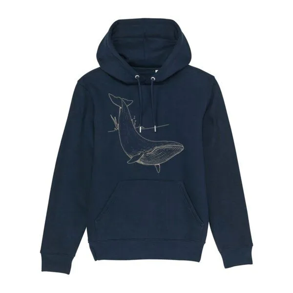 roots of compassion roots of compassion Wal Pullover bio & fair & vegan - Tiere, Natur, Meer, Ocean, Beach, Navy, – Produktbild 1 von 2