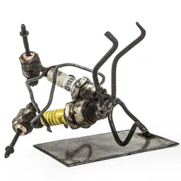 Moogoo Creative Africa Moogoo Creative Africa Zündkerzen-Figur | verschiedene Sportler:innen | Upcycling Handmade – Produktbild 1 von 1