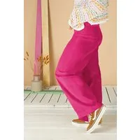 La Gitana La Gitana Damen Cordhose „Lina“ aus Stretch Bio Baumwolle, Passform: Loose Fit, Magenta, – Produktbild 1 von 1