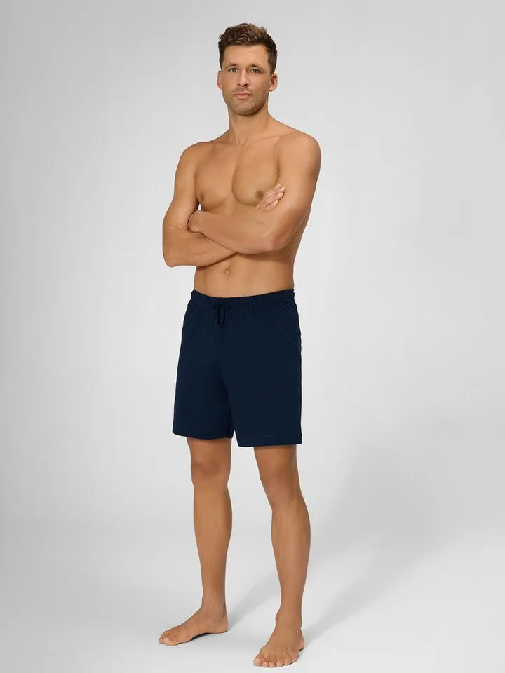 Ammann Ammann Pyjamashorts Org Calgary kurz Schlafshorts, Pyjama Shorts, Nachtshorts, Blau, – Produktbild 4 von 5
