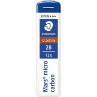 Staedtler STAEDTLER Ersatzminen für Druckbleistifte 'Mars micro carbon' Ø 0,5 mm, 12 Stk., 2B – Produktbild 1 von 1