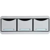 Exacompta Exacompta Schubladenbox Modulo "Office", DIN A4+, 3 Schubladen geschlossen, lichtgrau – Produktbild 2 von 2