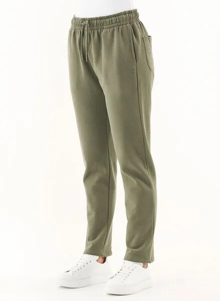 ORGANICATION ORGANICATION ESSENTIALS-PUREEN- Soft Touch Sweathose aus Bio-Baumwolle, Grün(olive), – Produktbild 3 von 3
