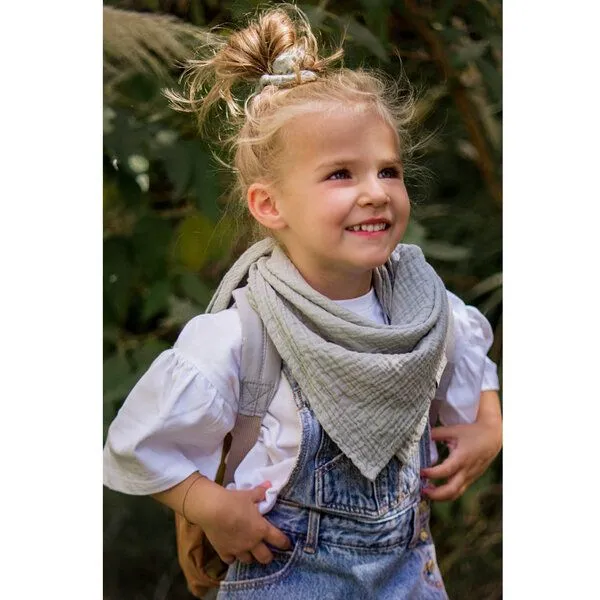 Hutch&Putch Hutch&Putch Musselin Halstuch - Dreieckstuch - Schal für Kleinkinder (1-6 Jahre) aus 100% Bio-Baumwolle, Aquamarine, – Produktbild 3 von 4