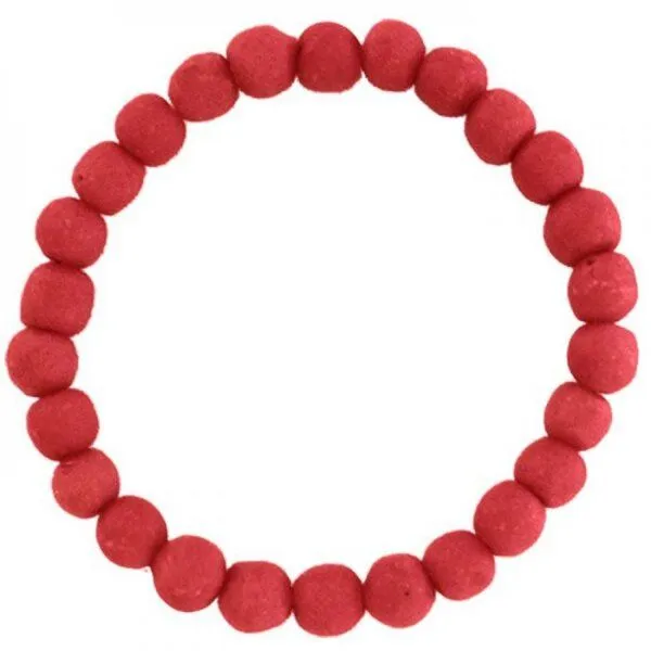 Global Mamas Global Mamas Armband mit Perlen aus Recycling Glas, Durchmesser ca. 7,5 cm, Rot, – Produktbild 1 von 2