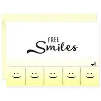 Bow & Hummingbird Bow & Hummingbird Mini-Grußkarte Free Smiles – Produktbild 1 von 1