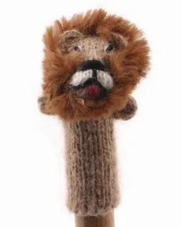 El Puente El Puente Gestrickte Fingerpuppe "Löwe" | Fair Trade & Handmade aus Peru – Produktbild 1 von 1