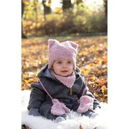 Pure pure by Bauer Pure pure by Bauer Herbst-/Wintermütze aus Bio-Baumwoll-Plüsch in blush-pink – Produktbild 1 von 1