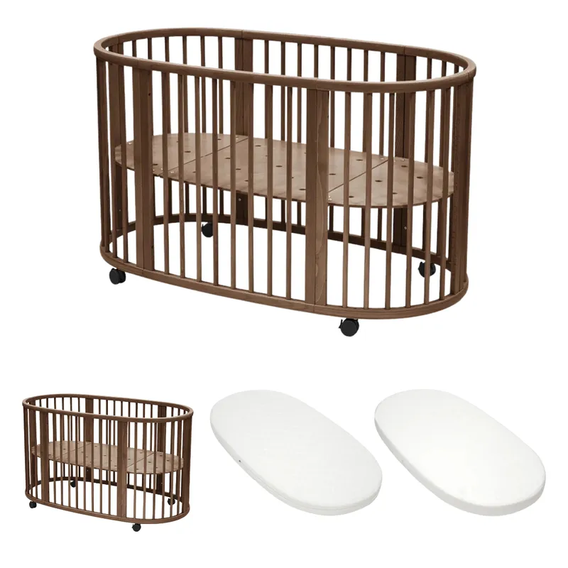 Stokke Stokke Sleepi Betten-Set mit Matratze und Spannbettlaken - Warm Brown - White, Warm brown - white, – Produktbild 1 von 1
