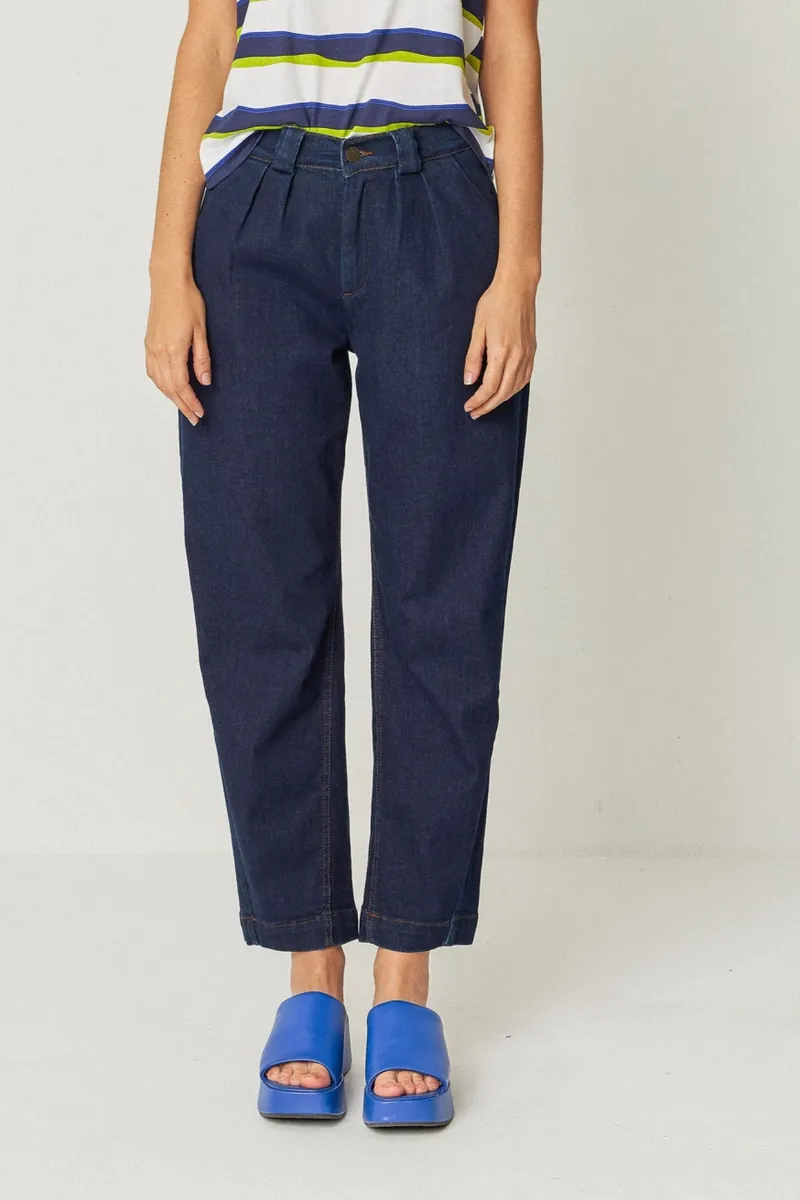 SKFK SKFK Damen vegan Hose Amata Blau, Extra dunkelblau, – Produktbild 2 von 6