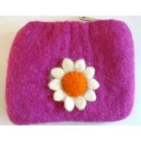 short'n'pietz short'n'pietz handgefilztes Portemonnaie mit Reißverschluß, Pink, – Produktbild 1 von 1