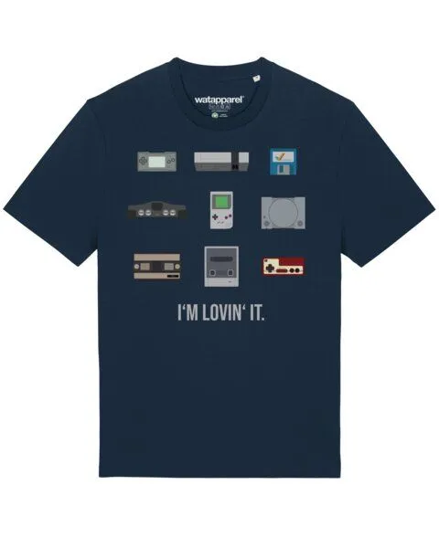 watapparel watapparel T-Shirt Unisex Videogames, French navy, – Produktbild 1 von 3