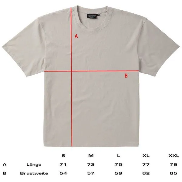 COREBASE COREBASE T-Shirt "BoxFit" aus 100% Bio-Baumwolle, Stone (grau), – Produktbild 1 von 4