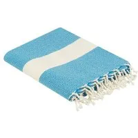 furora HOLIDAY furora HOLIDAY Strandtuch groß 100x200 cm, aus Baumwolle | Hamamtuch Badetuch, 100x200cm | blau, – Produktbild 1 von 1